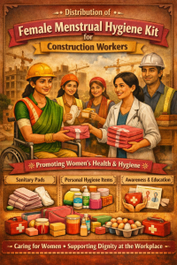 Distribution of Female Menstrual Hygiene Kit for the Construction Workers