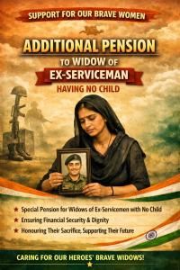 Additional Pension to Widow of Ex-Serviceman having No Child