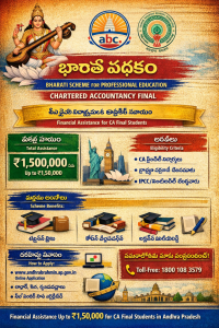 Bharati Scheme for Education Professional Education Course – Chartered Accountancy Final