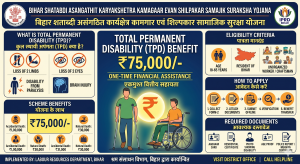 Bihar Shatabdi Asangathit Karyakshetra Kamagaar Evan Shilpakar Samajik Suraksha Yojana: Total Permanent Disability