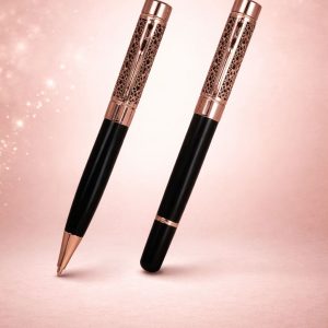 Premium Rose Gold & Black Pen Combo