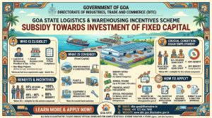 Goa State Logistics and Warehousing Incentives Scheme: Subsidy towards Investment of Fixed Capital