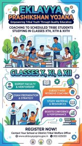 Eklavya Prashikshan Yojana – Coaching To Scheduled Tribe Student Studying In Class Xth, XIth & XIIth