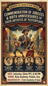 Commemoration of Jubilees/Birth Anniversaries of Tiatr Artistes of Yesteryears