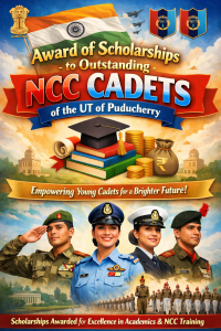 Award of Scholarships to Outstanding NCC Cadets of the UT of Puducherry