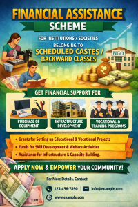 Financial Assistance To Institutions/Societies Belonging To Scheduled Castes/Backward Classes