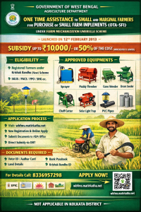 One Time Assistance to Small and Marginal Farmers for Purchase of Small Farm Implements (OTA-SFI)