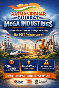 Aatmanirbhar Gujarat Scheme for Assistance to Mega Industries: Net SGST reimbursement