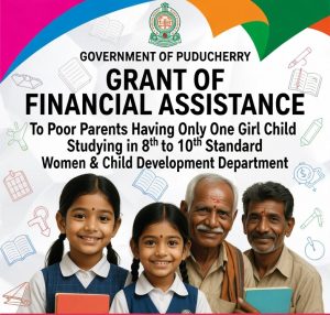 Grant of Financial Assistance to the Poor Parents Having Only One Girl Child Who is Studying 8th to 10th Standard