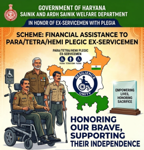 Financial Assistance to Para/Tetra/Hemi Plegic Ex-Servicemen