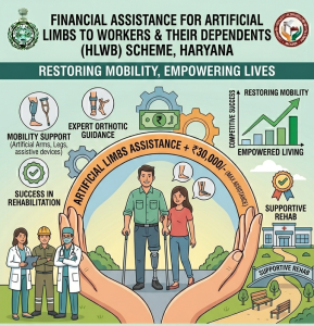 Financial Assistance for Artificial Limbs to Workers and their Dependents- Haryana Labour Welfare Board
