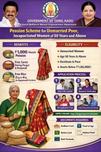 Pension to Unmarried Poor, Incapacitated Women of Age 50 years and above