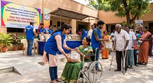 Free Distribution of Rice to Differently Abled Persons