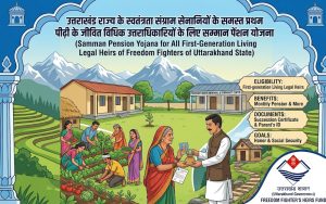 Samman Pension Yojana for All First-Generation Living Legal Heirs of Freedom Fighters of Uttarakhand State