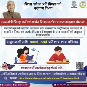 Mukhyamantri Pichhda Varg Evam Ati Pichhda Varg Kaushal Vikas Prashikshan Yojana
